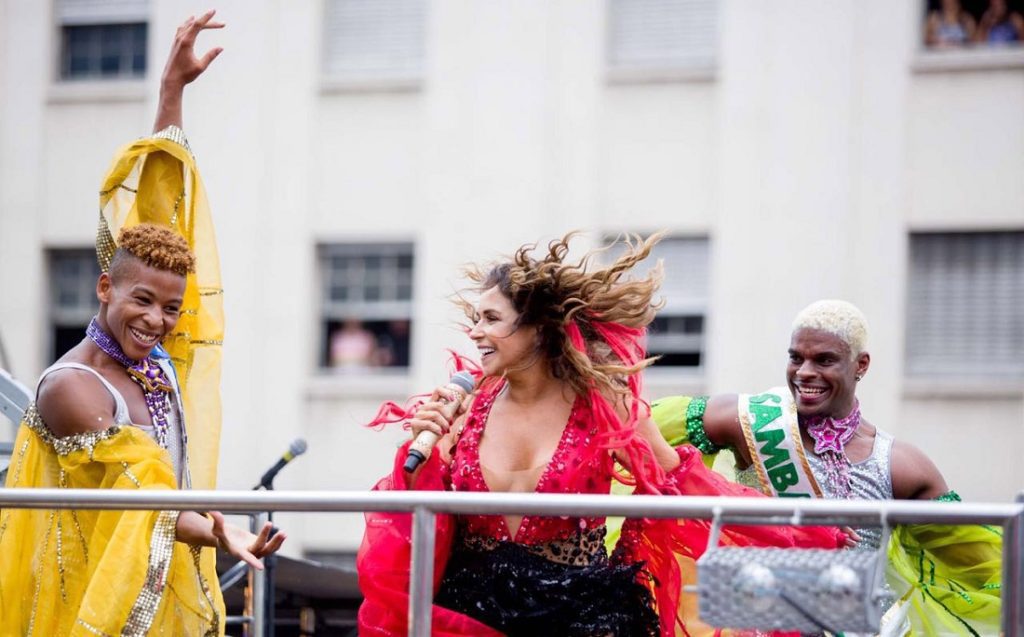 Daniela Mercury no Carnaval de rua de São Paulo com seu bloco 'Pipoca da Rainha' (Célia Santos-18.fev.2018/Divulgação)