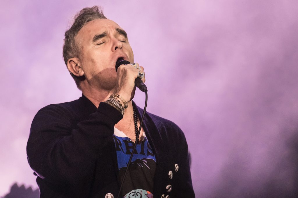 Morrisey, ex-vocalista do Smiths, em show no antigo Espaço das Américas, atual Espaço Unimed, em São Paulo, com a turnê 'Low in High School' Fernando Pires - 2.dez.2018/Divulgação