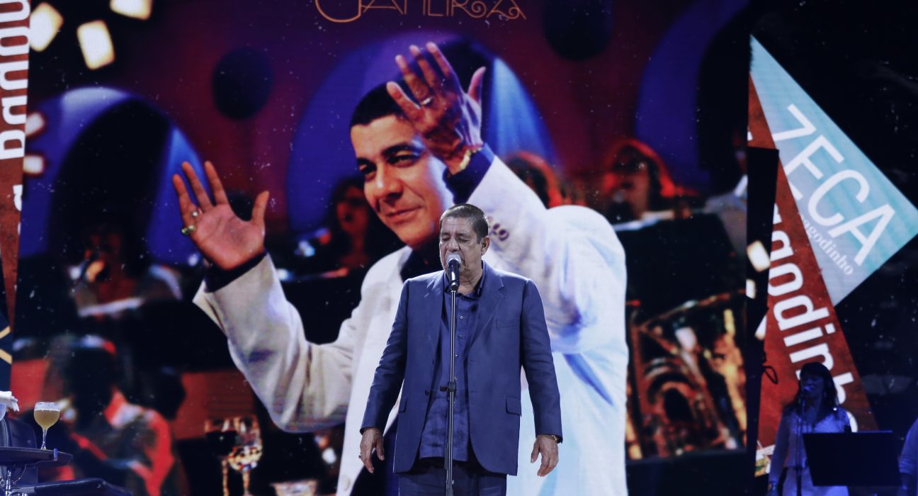 Zeca Pagodinho faz o prrimeiro show da turnê 'Zeca Pagodinho 40 Anos' no estádio do Engenhão, no Rio (Vera Donato - 4.fev.2024/Divulgação)