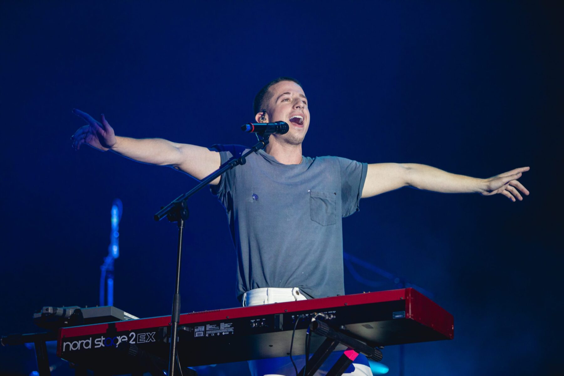 Charlie Puth em show no palco Sunset do Rock in Rio | Diego Padilha - 5.out.2019/Divulgação