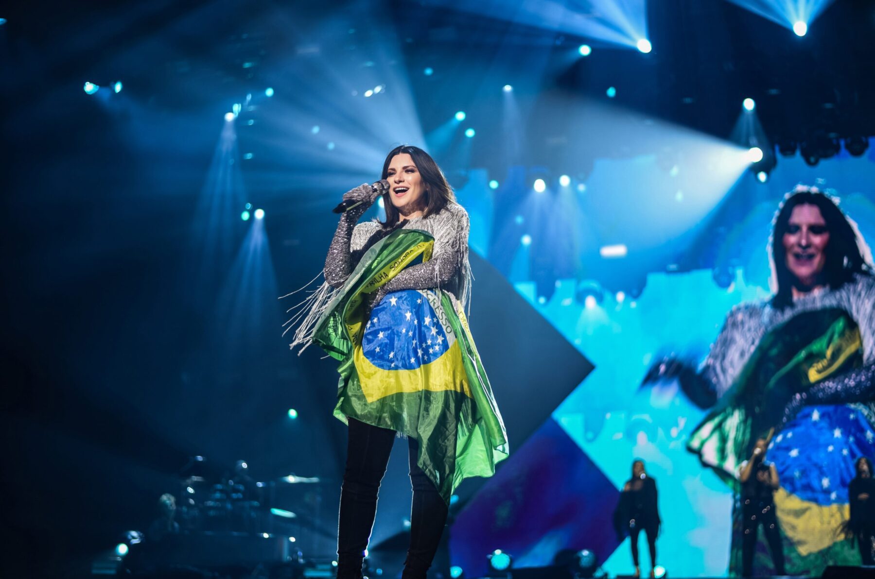 Italiana Laura Pausini em show no Espaço Unimed (zona oeste de São Paulo) | Julia Gabriel de Magalhães - 2.mar.2024/Divulgação