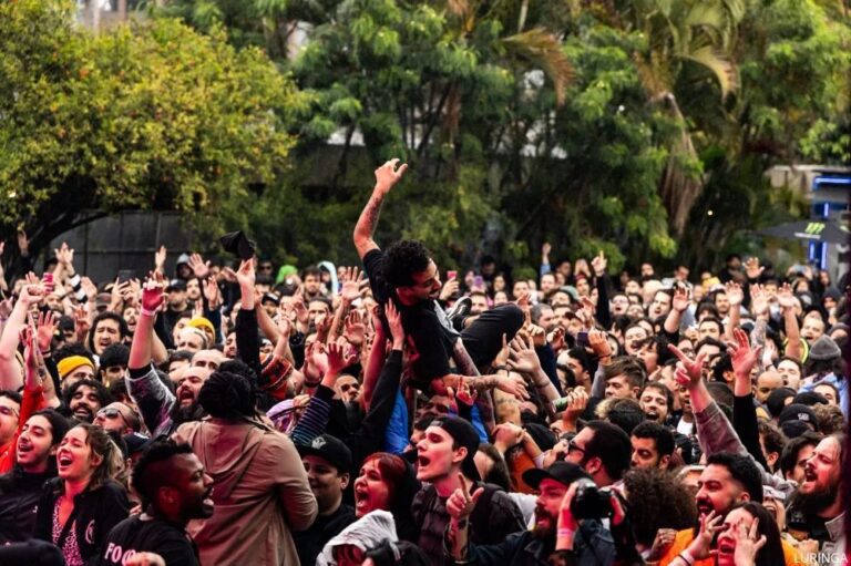 Público durante show do Rancore no primeiro dia de Oxigênio Festival, em São Paulo, no Parque Industrial Tomas Edson | Luringa - 26.ago.2023/Divulgação