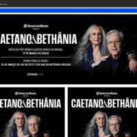 Site fraudulento com o endereço caetanoebethania-ticketmaster.com tenta aplicar golpe em fãs de Caetano Veloso e Maria Bethânia | Reprodução