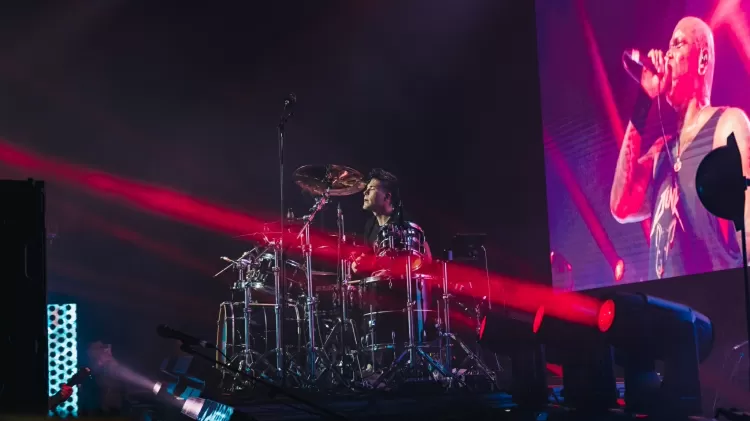 Baterista americano Greyson Nekrutman em show do Sepultura da turnê 'Celebrating Live Through Death', no Arena Hall, em Belo Horizonte | 1º.mar.2024/Pridiabr/Divulgação