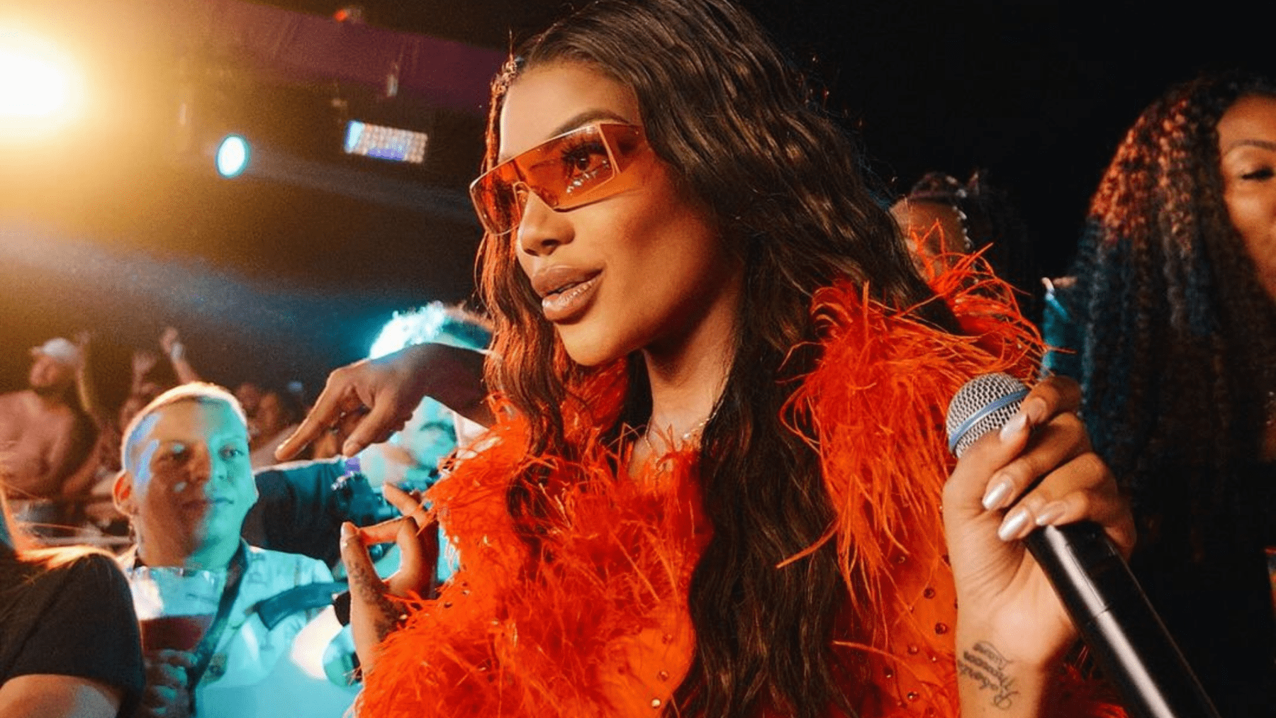 Ludmilla em show em seu Navio Numanice, que navegou de 4 a 8 de março de 2024, partindo do porto de Santos (SP) | Divulgação