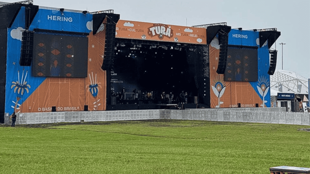 Festival Turá antes da abertura de sua primeira edição em Porto Alegre, no Anfiteatro Pôr do Sol | 18.nov.2023/Divulgação