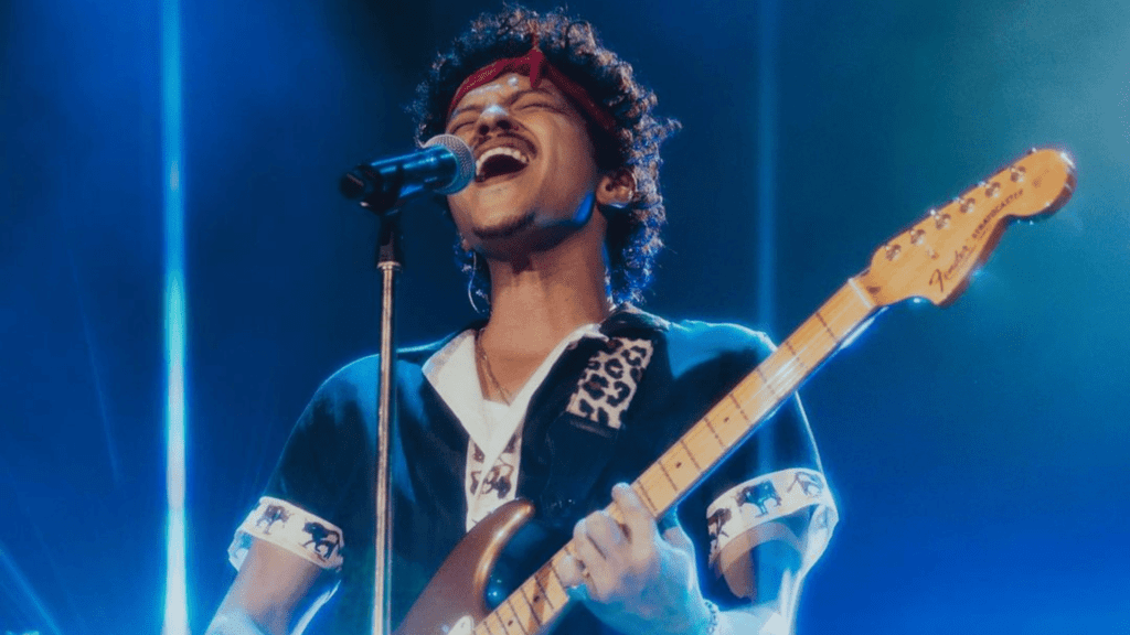 Bruno Mars em show no Tokyo Dome, na cidade de Tóquio, no Japão | 16.jan.2024/Divulgação