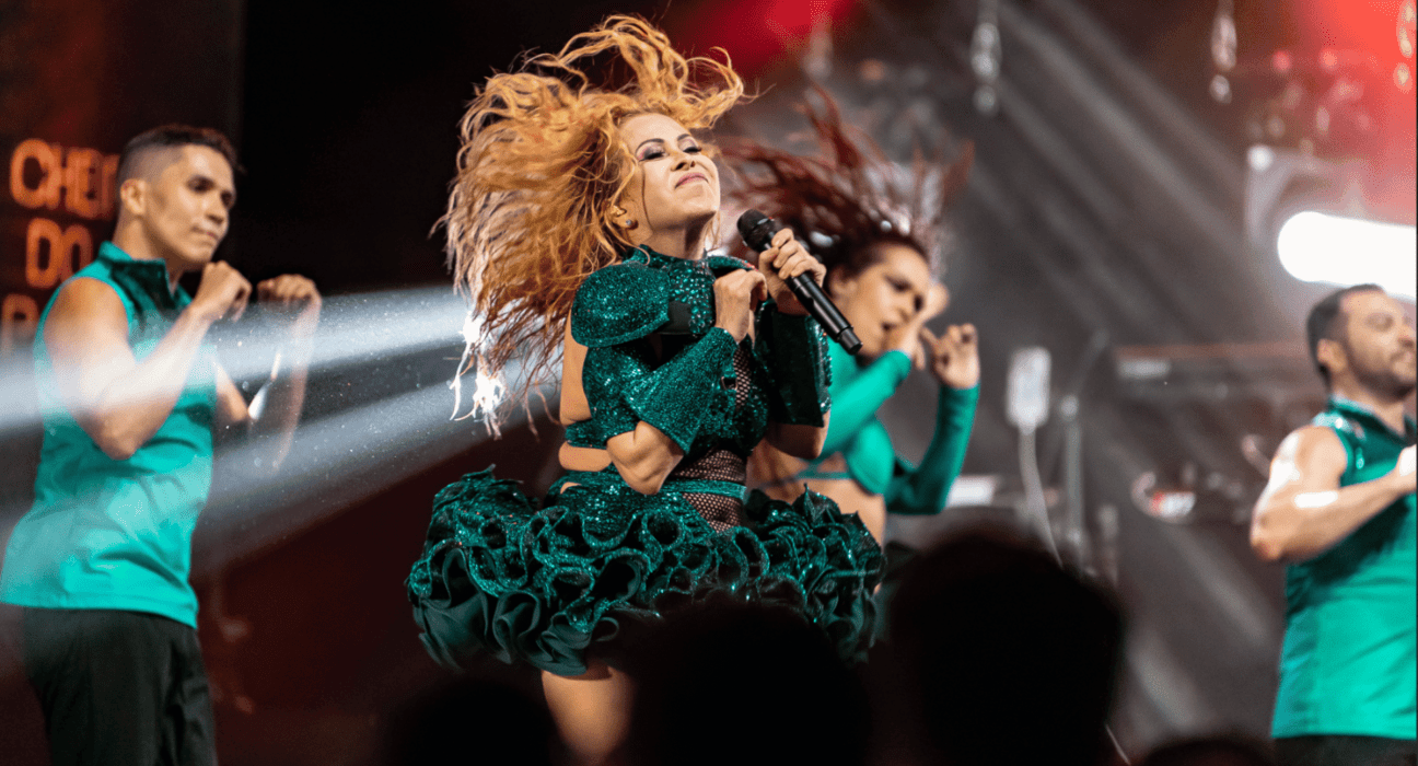 Cantora paraense Joelma em show na Vibra São Paulo, na zona sul da capital paulista | Giu Pera - 8.mar..2024/Divulgação