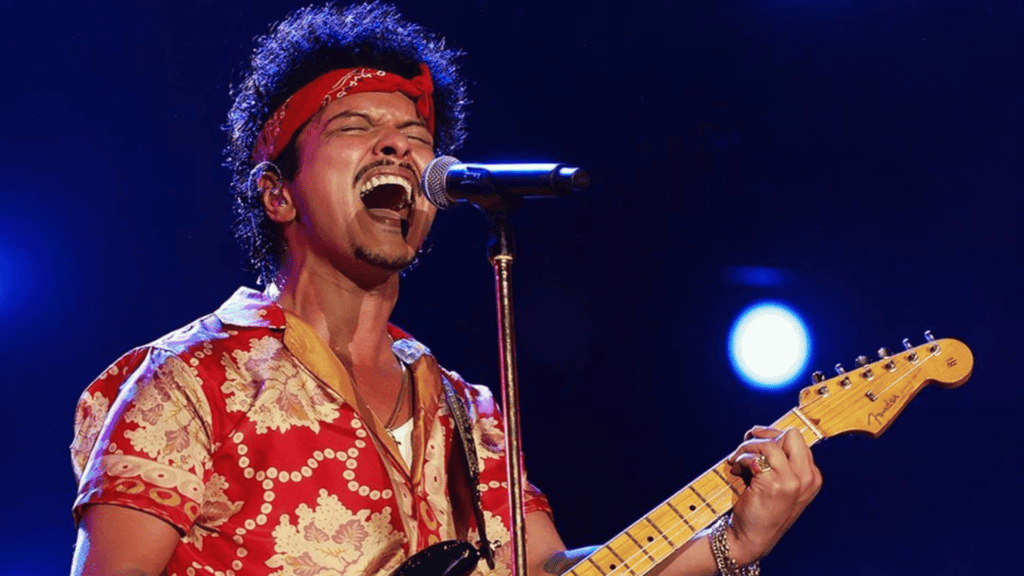 Bruno Mars em show na primeira edição do festival The Town, no autódromo de Interlagos, em São Paulo | 10.set.2023/Divulgação