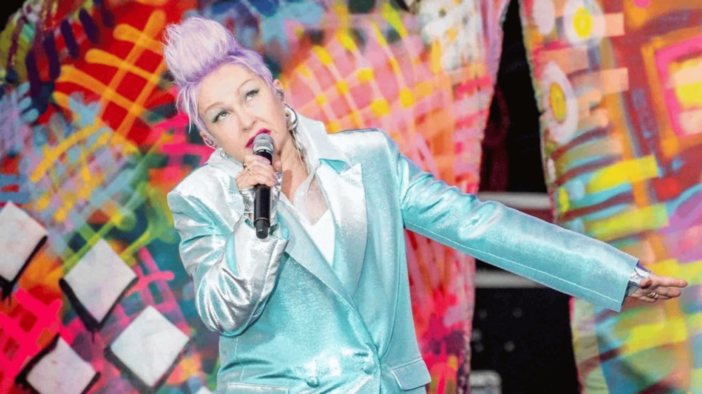 Cindy Lauper em show da série de eventos A Day on the Green, na cidade de Geelong, na Austrália | David Jackson - 31.mar.2023/Divulgação