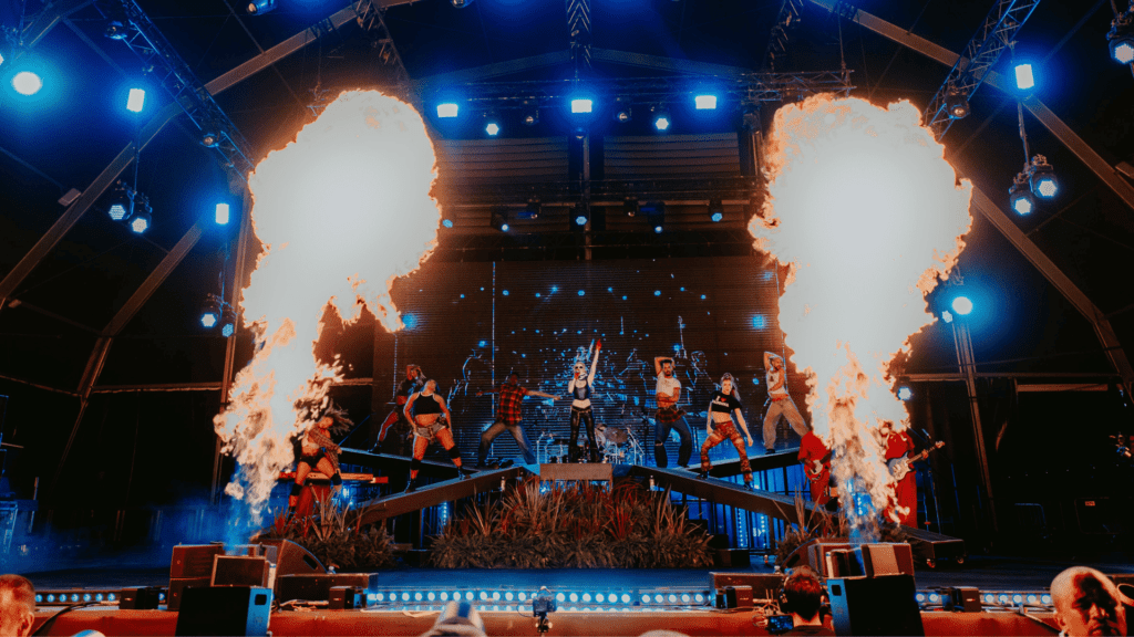 Luísa Sonza em show no palco Galp na décima edição do Rock in Rio Lisboa, realizado no parque Tejo, na capital de Portugal | André Saudade - 23.jun.2024/Divulgação