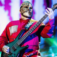 Baixista Alessandro Venturella, do Slipknot, em show no Las Vegas Festival Grounds, no estado americano de Nevada | 27.abr.2024/Divulgação