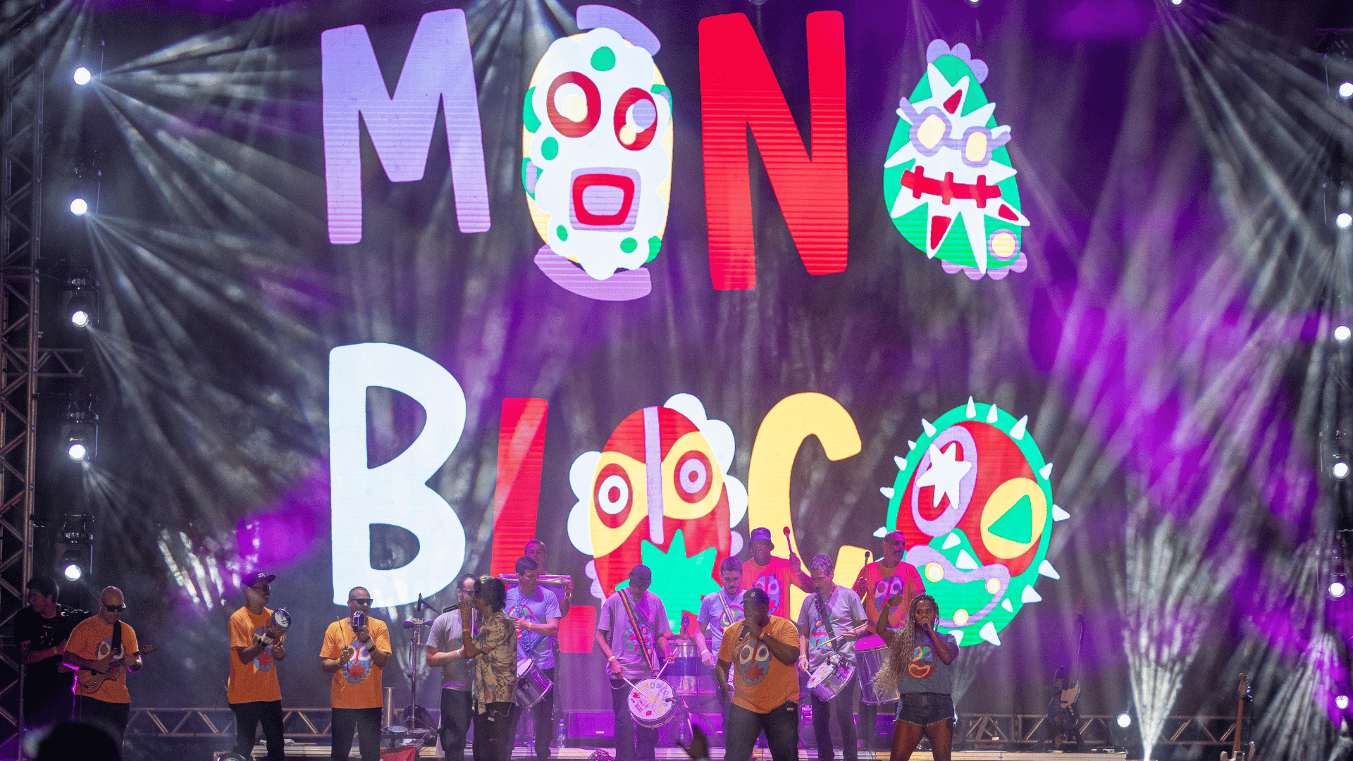 Monobloco em show no Festival Olímpico Parque Time Brasil, no parque Villa-Lobos, em São Paulo | Léo Barrilari - 28.jul.2024/COB/Divulgação