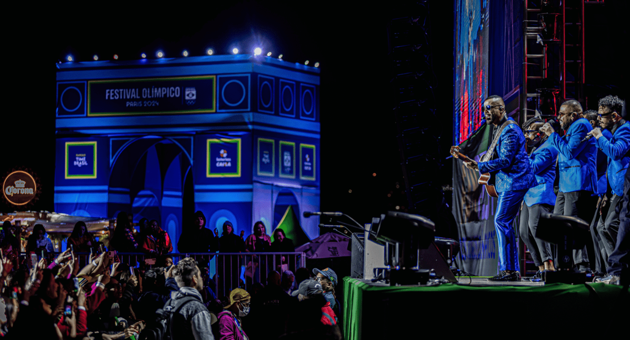 Alexandre Pires em show no Festival Olímpico Parque Time Brasil, no parque Villa-Lobos, em São Paulo | Danilo Fernandes - 11.ago..2024/Fotoap/Divulgação