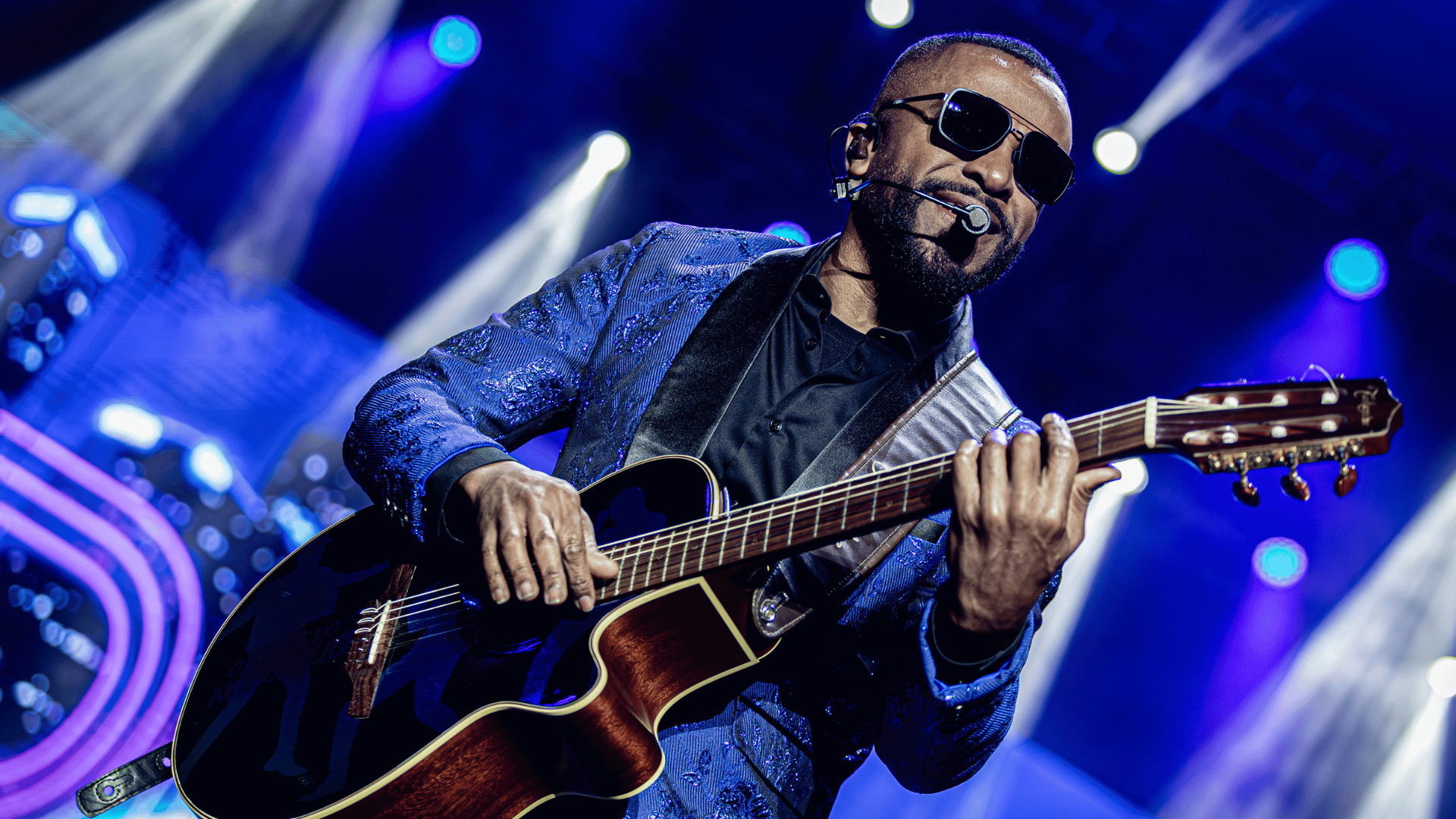 Alexandre Pires em show no Festival Olímpico Parque Time Brasil, no parque Villa-Lobos, em São Paulo | Danilo Fernandes - 11.ago..2024/Fotoap/Divulgação