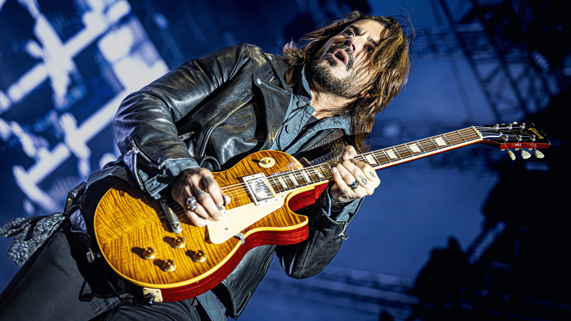 Guitarrista Marco Túlio em show do Jota Quest no Festival Olímpico Parque Time Brasil, no parque Villa-Lobos, em São Paulo | Danilo Fernandes - 10.ago..2024/Fotoap/Divulgação