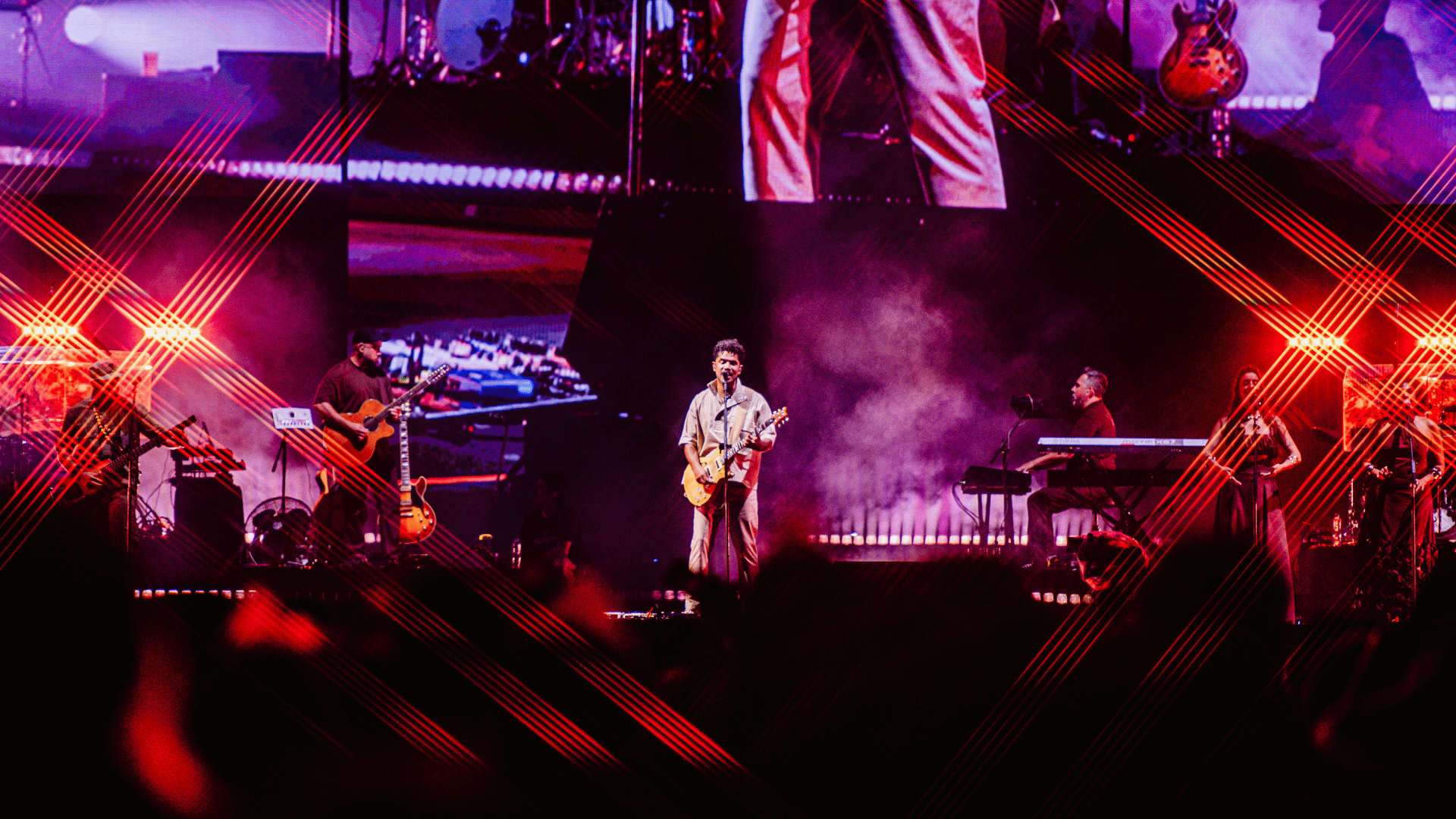 Natiruts no primeiro show da turnê "Leve com Você" no Allianz Parque, na zona oeste de São Paulo | Alex Woloch - 25.ago.2024/Divulgação