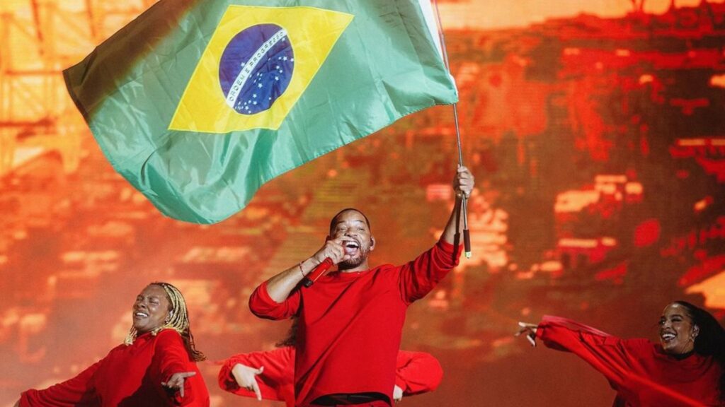 Will Smith em show especial no palco Sunset do Rock in Rio, no Parque Olímpico, zona oeste da capital fluminense | 19.set.2024/Divulgação