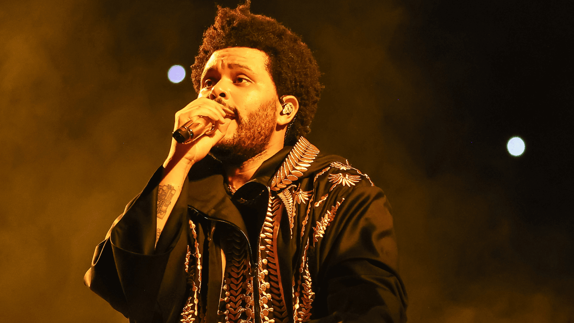 Cantor canadense The Weeknd em show para 70 mil fãs no estádio Morumbis, em São Paulo | Wagner Meier - 7.set.2024/Getty Images/Divulgação