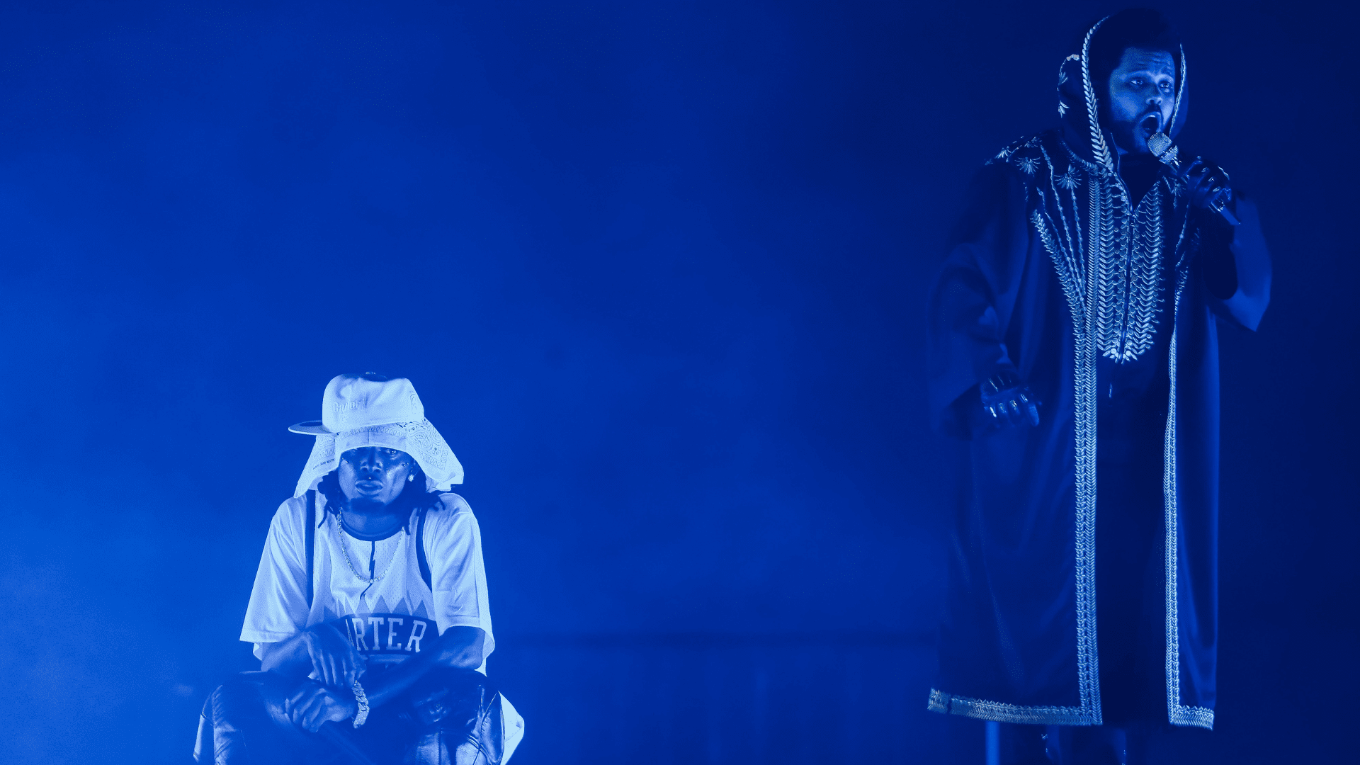 Rapper americano Playboy Carti participa de show do cantor canadense The Weeknd no estádio Morumbis, em São Paulo | Wagner Meier - 7.set.2024/Getty Images/Divulgação