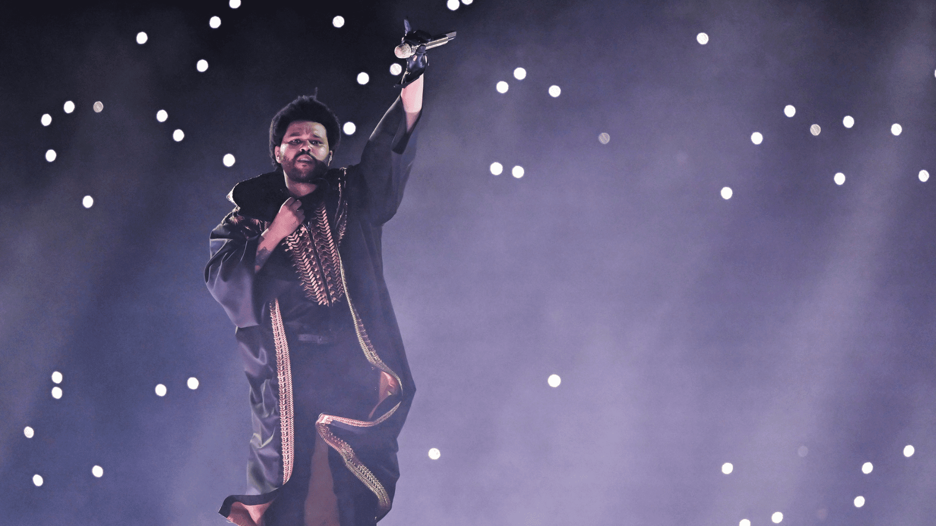 Cantor canadense The Weeknd em show para 70 mil fãs no estádio Morumbis, em São Paulo | Pedro Vilela - 7.set.2024/Getty Images/Divulgação