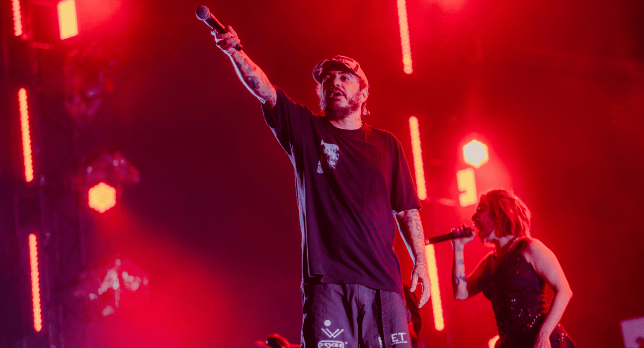 Marcelo D2 em show do Planet Hemp no palco Sunset do Rock in Rio, no Parque Olímpico na zona oeste do Rio | 15.set.2024/Divulgação