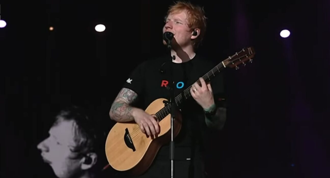 Ed Sheeran em show no palco Mundo do Rock in Rio, no Parque Olímpico, zona oeste da capital fluminense | 19.set.2024/Divulgação