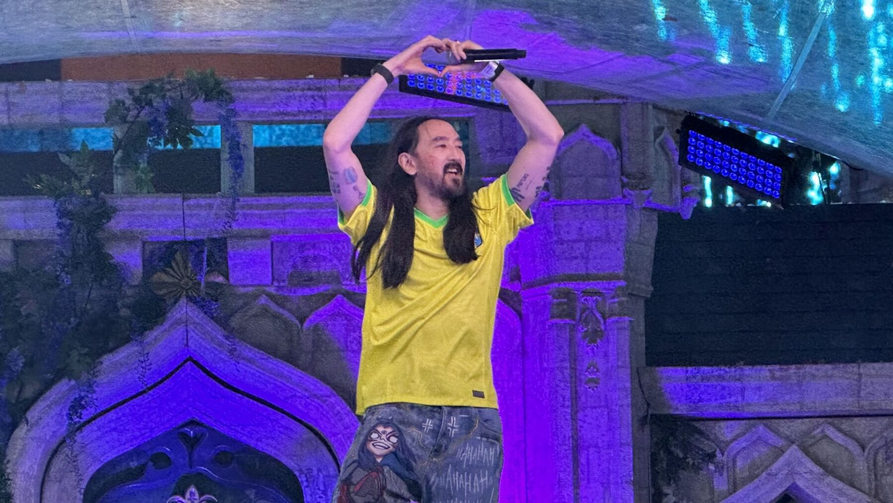 Steve Aoki em show no palco principal do festival Tomorrowland, no Parque Maeda, em Itu (SP) | Amon Borges - 13.out.2024/Portal Lineup