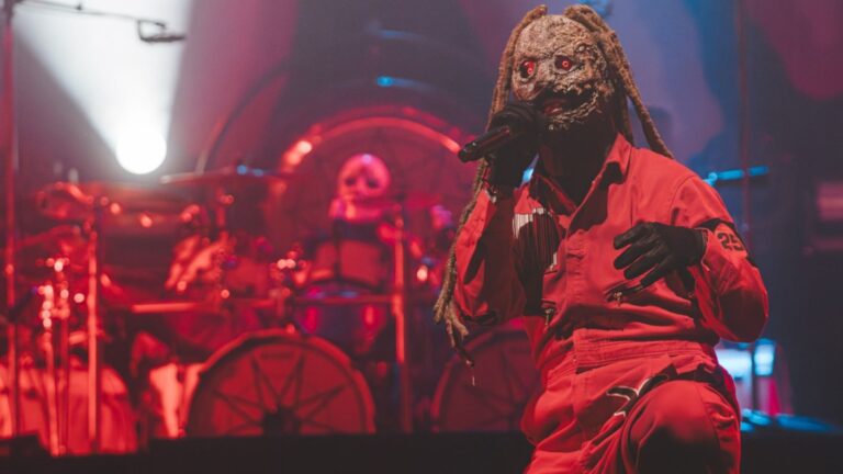 Vocalista Corey Taylor em show do Slipknot no primeiro dia de Knotfest, no Allianz Parque, em São Paulo | 19.out.2024/Flashbang/Divulgação