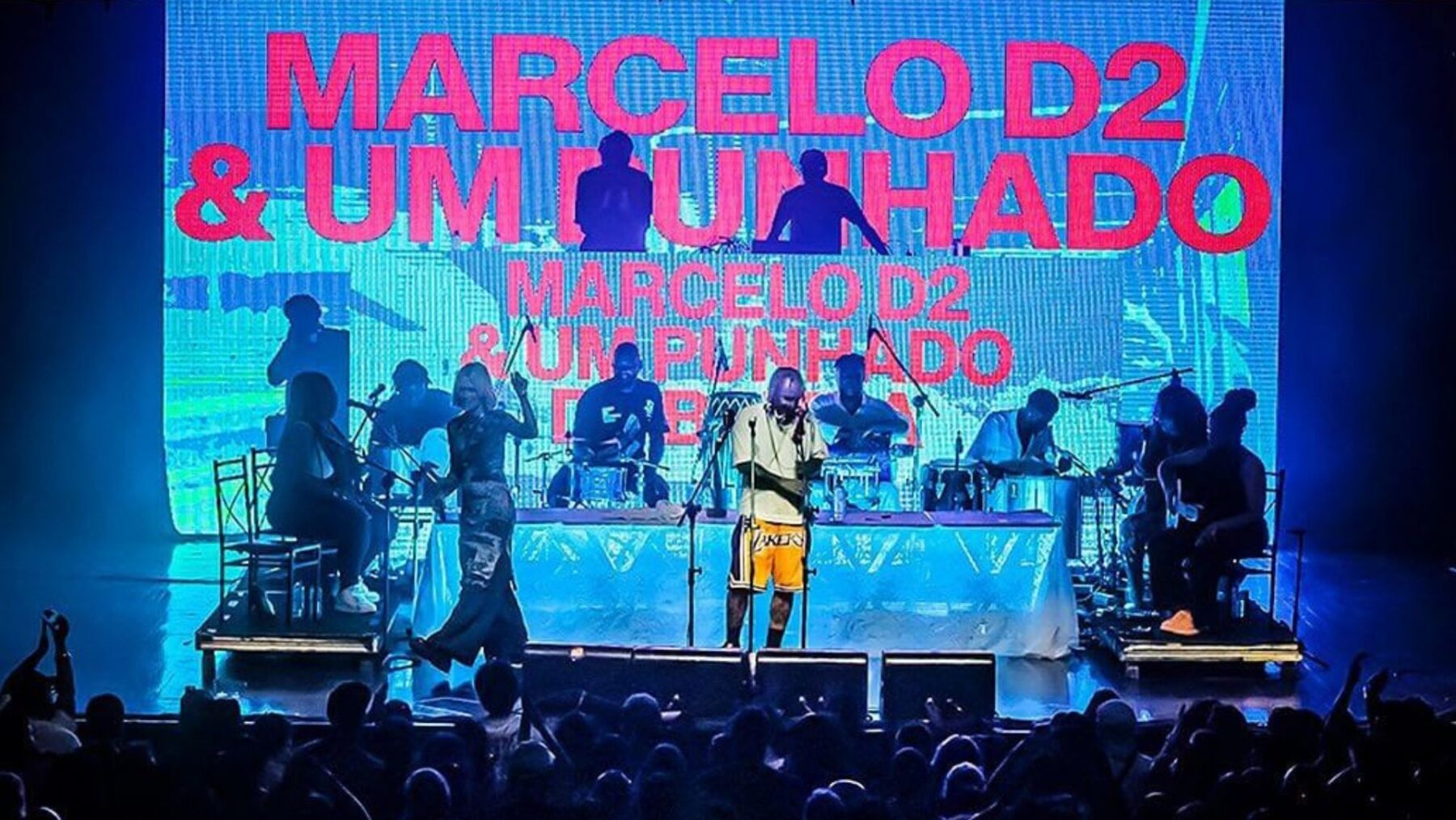 Marcelo D2 em show com Um Punhado de Bamba na Audio, em São Paulo | Leandro Godoi - 26.out.2024/Divulgação