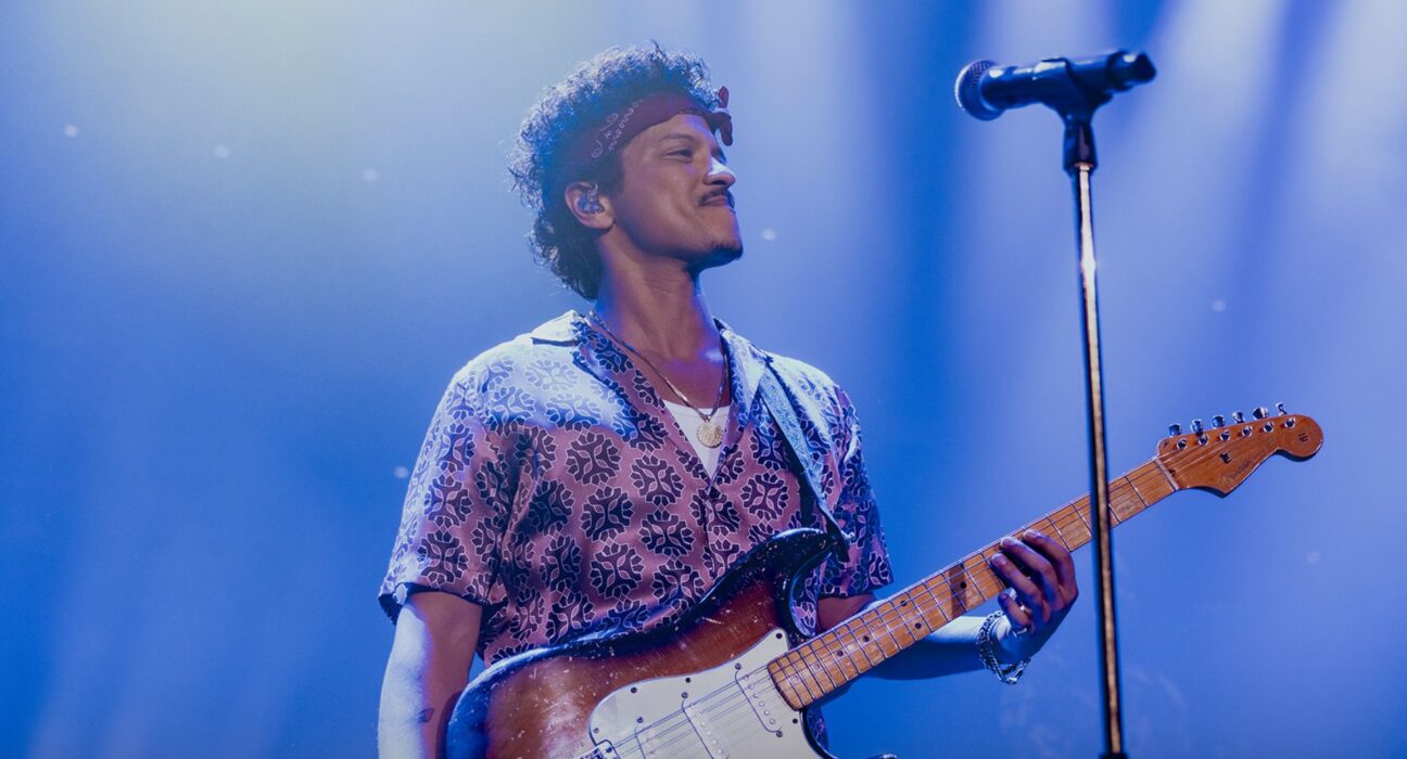 Bruno Mars em show fechado para fãs e convidados, promovido pela Budweiser, no Tokio Marine Hall, em São Paulo | 1°.out.2024/Divulgação