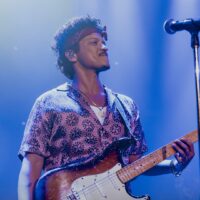 Bruno Mars em show fechado para fãs e convidados, promovido pela Budweiser, no Tokio Marine Hall, em São Paulo | 1°.out.2024/Divulgação