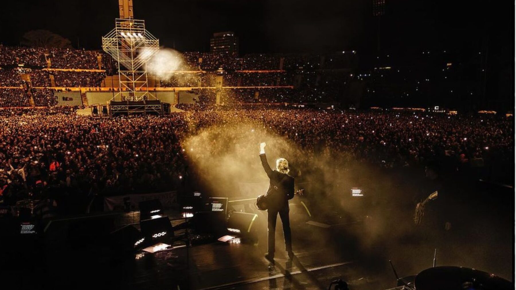 Paul McCartney em show da 'Got Back Tour' no estádio Centenário de Montevidéu, no Uruguai | MJ Kim - 1°.out.2024/Divulgação