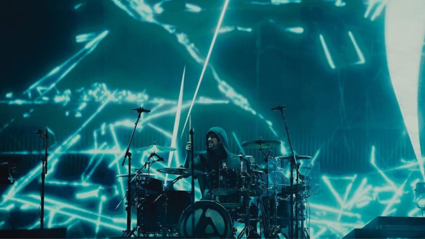 Baterista Colin Brittainem show do Linkin Park com a turnê "From Zero" no Allianz Parque, em São Paulo | 16.nov.2024/Divulgação