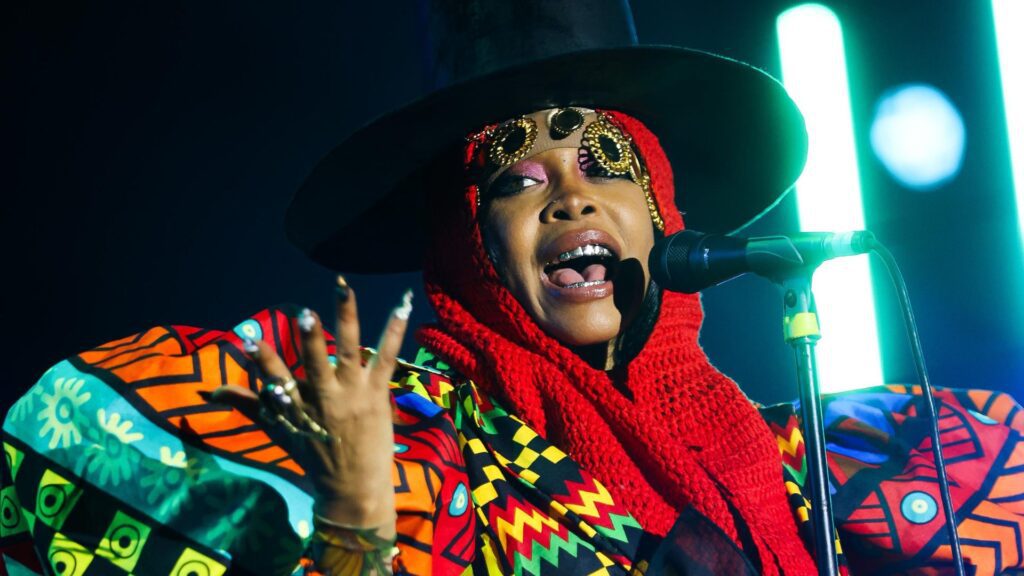 Cantora americana Erykah Badu em show no Espaço Unimed, em São Paulo | Rafael Strabelli - 6.nov.2024/Divulgação