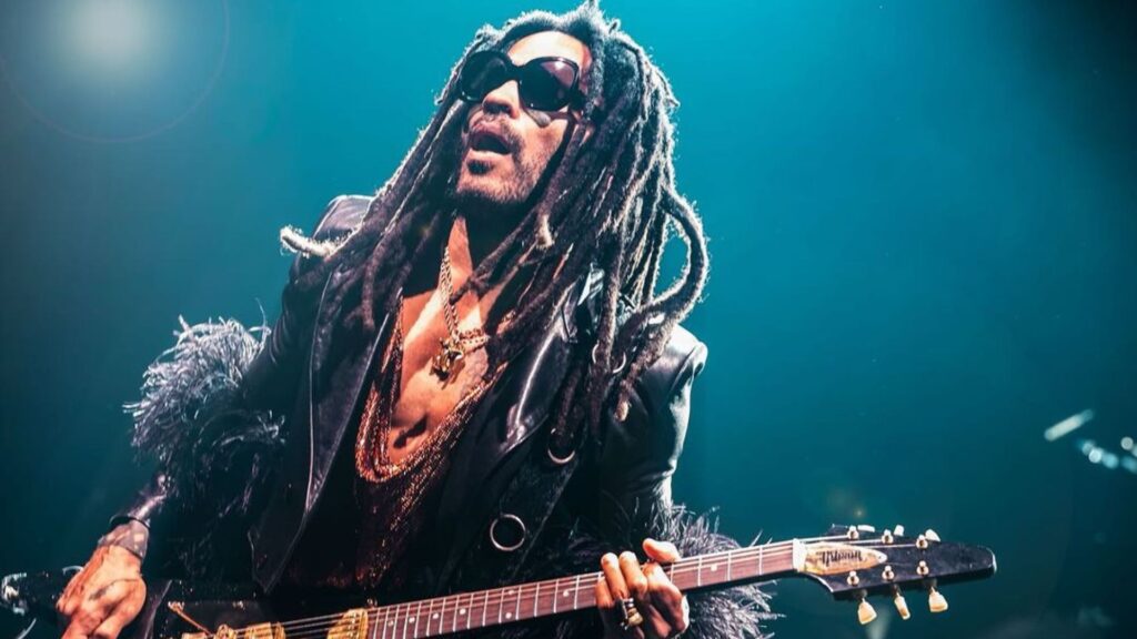 Lenny Kravitz em show da turnê 'Blue Eletric Light' no Ovation Hall, em Atlantic, Nova Jersey (EUA) | Mathieu Bitton - 2.nov.2024/Divulgação