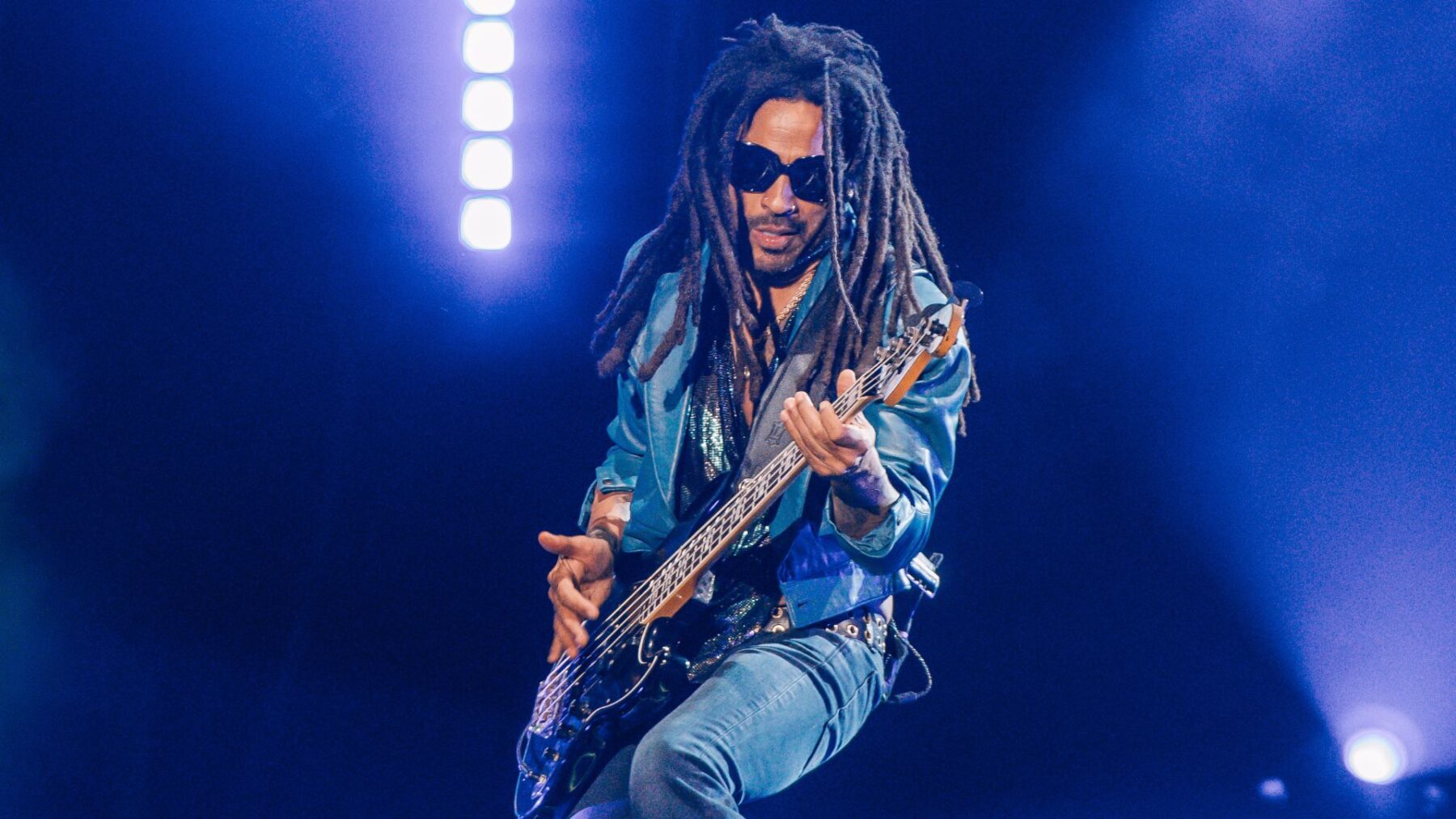 Lenny Kravitz em show da turnê 'Blue Eletric Light' no Allianz Parque, em São Paulo | Fernando Schlaeper - 23.nov.2024/Divulgação