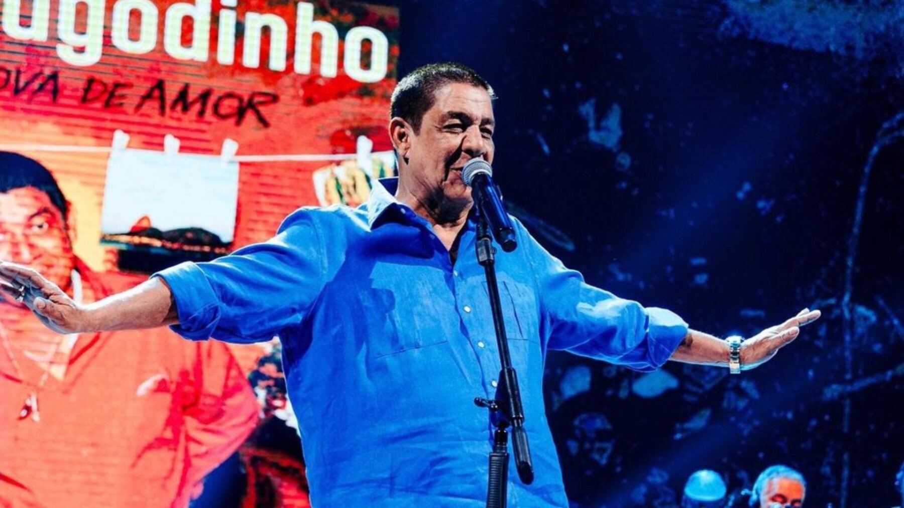 Zeca Pagodinho em show da turnê em homenagem aos seus 40 anos de carreira em Recife, no Classic Hall | Bella Carneiro - 19.out.2024/Divulgação