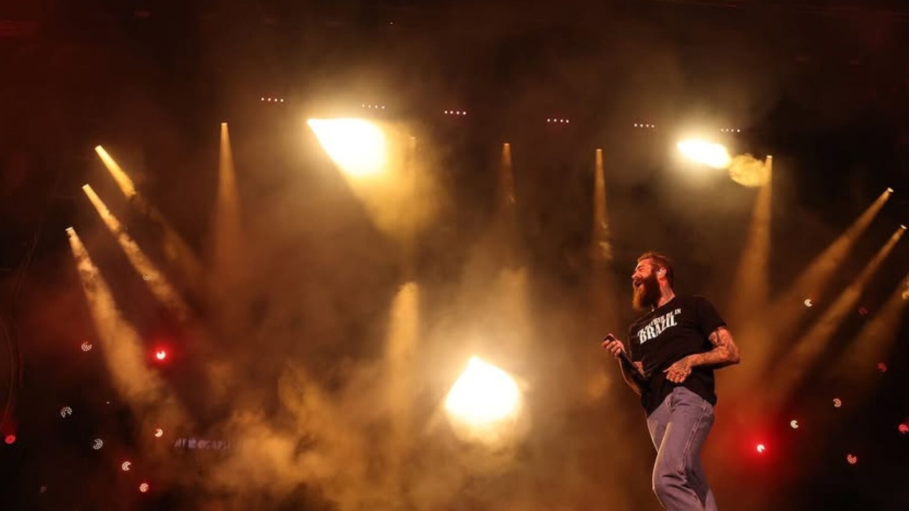 Post Malone em show no VillaMix Festival, na Neo Química Arena, em São Paulo | 21.dez.2024/Divulgação