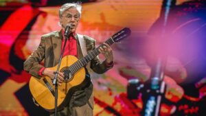 Caetano Veloso em show da turnê "Caetano & Bethânia" no Allianz Parque, em São Paulo | 18.dez.2024/Divulgação