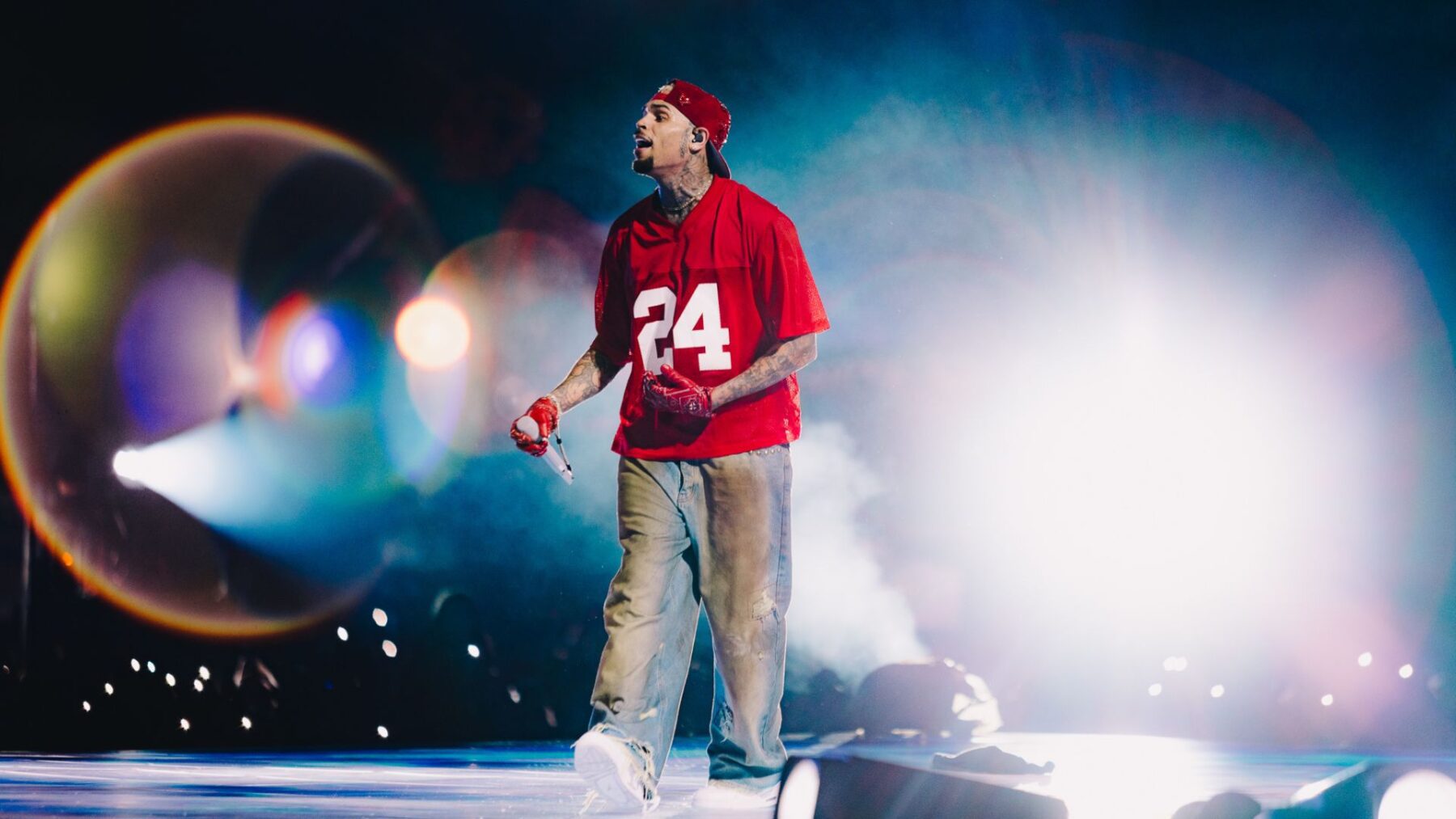 Chris Brown em show no Allianz Parque, em São Paulo | 22.dez.2024/Divulgação