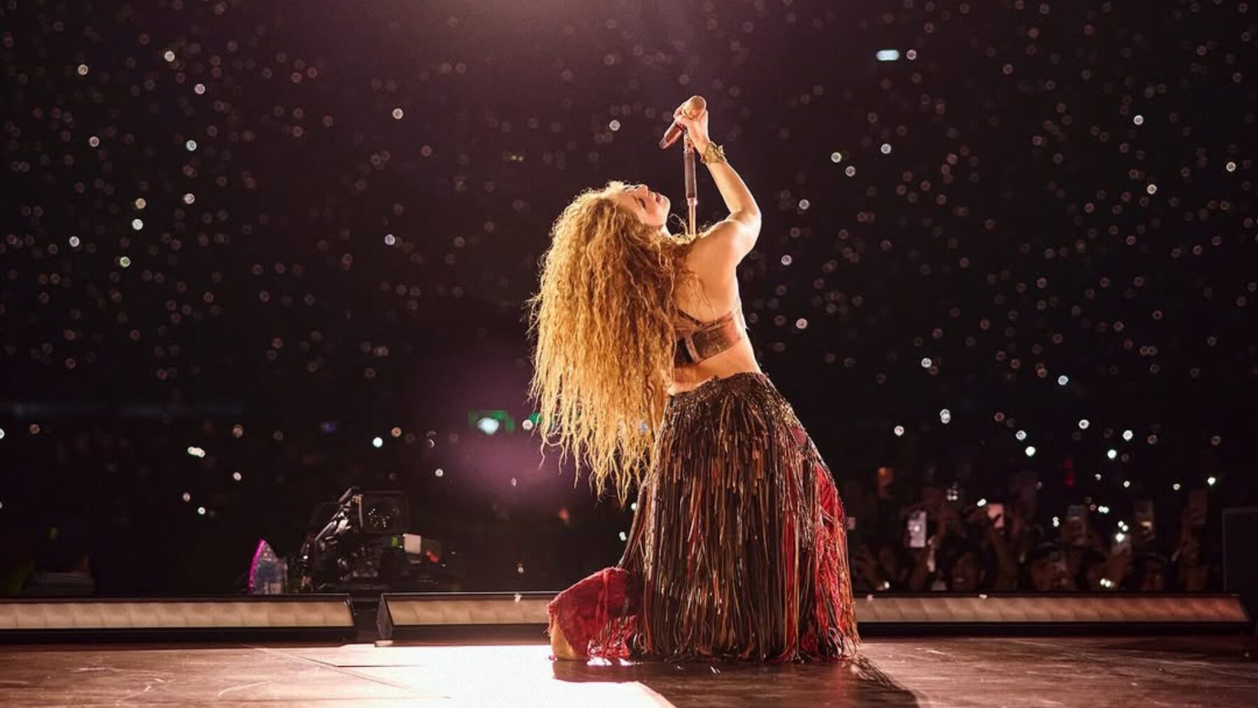 Shakira em show turnê 'Las Mujeres Ya No Lloran', no estádio Nacional em Lima, no Peru | 17.fev.2025/Divulgação